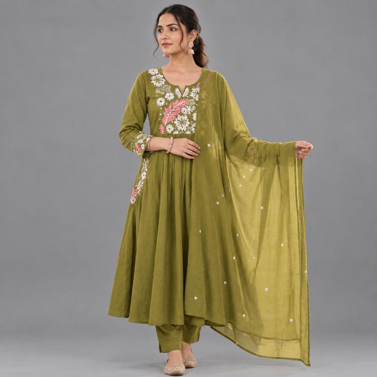 Olive Garden Printed Suit Set - Grua women's ethnic wear