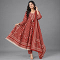 Ruby Floral Anarkali Set - Grua women's ethnic wear
